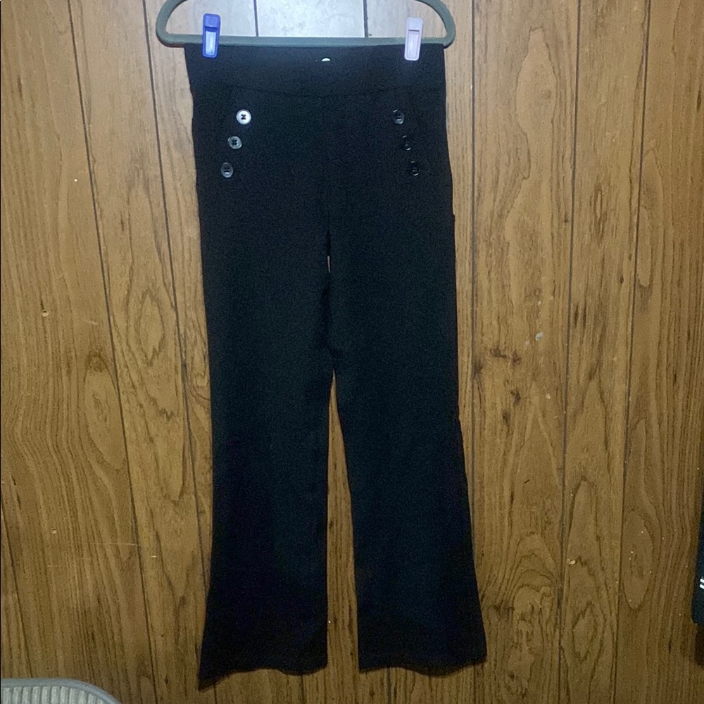 Betabrand Black Straight Leg Pants Classic Style